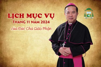 Lịch mục vụ tháng 11.2024 của Đức Giám Mục