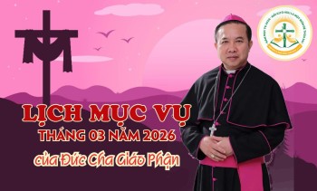 Lịch mục vụ tháng 03.2026 của Đức Giám Mục