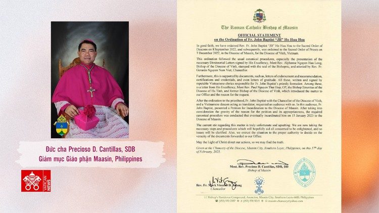 Tuyên bố của Giám mục Gp. Maasin